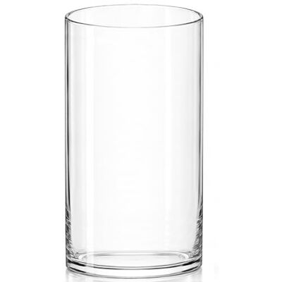 Royal Imports Szklany wazon na kwiaty, dekoracyjny element centralny do domu lub na ślub, kształt cylindra, wysokość 30 cm, otwór 15 cm, przezroczysty Royal Imports Szklany wazon na kwiaty, dekoracyjny element centralny do domu lub na ślub, kształt cylindra, wysokość 30 cm, otwór 15 cm, przezroczysty