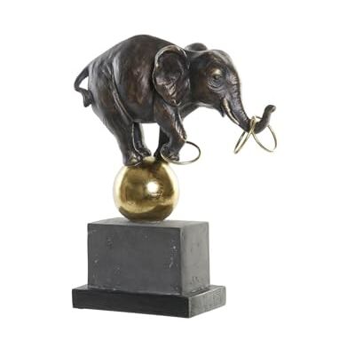 AlexandreHouse Żywica metalowa figurka 31 x 13 x 41 x 41 słoń NEGRO AlexandreHouse Żywica metalowa figurka 31 x 13 x 41 x 41 słoń NEGRO