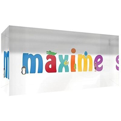 Little Helper Przypomnienie dekoracyjny akryl przezroczysty polerowany jak diament styl ilustracyjny kolorowy z imieniem de jeune Jungen Maxime 5 x 21 x 2 cm Grand Little Helper Przypomnienie dekoracyjny akryl przezroczysty polerowany jak diament styl ilustracyjny kolorowy z imieniem de jeune Jungen Maxime 5 x 21 x 2 cm Grand