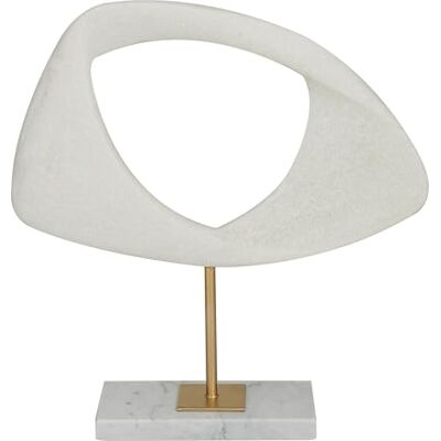 Deco 79 Rzeźba, sztuczny kamień, biała, 30,5 x 7,6 x 33 cm Deco 79 Rzeźba, sztuczny kamień, biała, 30,5 x 7,6 x 33 cm