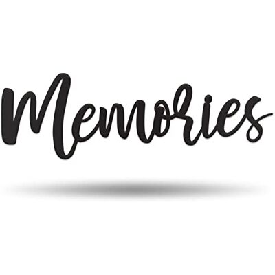 Vivegate Memories dekoracja ścienna metalowa sztuka 43 cm x 12,7 cm wspomnienia rodzinny znak ścienny metalowe wycięte znaki z trwałego metalu malowanego proszkowo, idealny na znaki podróżne do Vivegate Memories dekoracja ścienna metalowa sztuka 43 cm x 12,7 cm wspomnienia rodzinny znak ścienny metalowe wycięte znaki z trwałego metalu malowanego proszkowo, idealny na znaki podróżne do