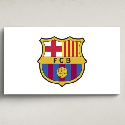 fan decor Licensed Décor Akrylowa sztuka ścienna FC Barcelona duża (130 cm (szer.) x 80 cm (wys.) pełny kolor herb na białym tle fan decor Licensed Décor Akrylowa sztuka ścienna FC Barcelona duża (130 cm (szer.) x 80 cm (wys.) pełny kolor herb na białym tle