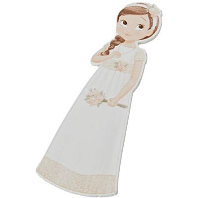 Mopec W9690 figurka 2D naklejka dla dziewczynki, romantyczna komunia, 11 cm, 6 sztuk, drewno, wielokolorowa, rozmiar uniwersalny Mopec W9690 figurka 2D naklejka dla dziewczynki, romantyczna komunia, 11 cm, 6 sztuk, drewno, wielokolorowa, rozmiar uniwersalny