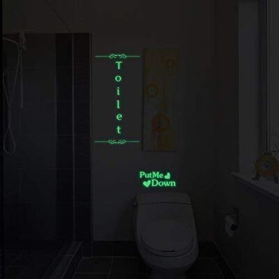 WALPLUS Fillplus naklejki ścienne toaleta & Put Me Down świecąca naklejka murale naklejki sztuka salon przedszkole szkoła restauracja hotel kawiarnia biuro wystrój domu, wielokolorowe WALPLUS Fillplus naklejki ścienne toaleta & Put Me Down świecąca naklejka murale naklejki sztuka salon przedszkole szkoła restauracja hotel kawiarnia biuro wystrój domu, wielokolorowe