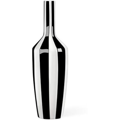 Torre & Tagus Abstrakcyjny czarno-biały wazon – 38 cm wysokości, nowoczesny wazon ceramiczny na kwiaty z paskami – estetyczna dekoracja pokoju, do salonu, kominka, sypialni, toaletki, stołu Torre & Tagus Abstrakcyjny czarno-biały wazon – 38 cm wysokości, nowoczesny wazon ceramiczny na kwiaty z paskami – estetyczna dekoracja pokoju, do salonu, kominka, sypialni, toaletki, stołu