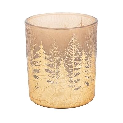 Cosy & Trendy Cosy Home zestaw 6 świeczników ze szkła Cracke Trees, złoty, 7 x 7 x 8 cm Cosy & Trendy Cosy Home zestaw 6 świeczników ze szkła Cracke Trees, złoty, 7 x 7 x 8 cm