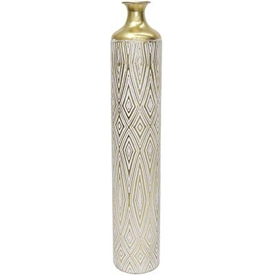 DKD Home Decor Wazon marki Biały Metal kolonialny (15 x 15 x 85 cm) (Numer referencyjny: S3020442) DKD Home Decor Wazon marki Biały Metal kolonialny (15 x 15 x 85 cm) (Numer referencyjny: S3020442)
