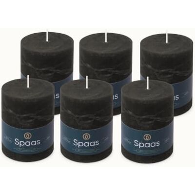 Spaas 6 Bezzapachowa Rustykalna Świeca, 80/110mm, ±65Godz, Czarne Spaas 6 Bezzapachowa Rustykalna Świeca, 80/110mm, ±65Godz, Czarne