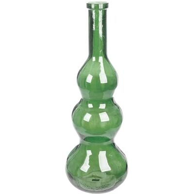 GILDE Wazon balerosy ze szkła bulwiasty kształt zielony wysokość 75 cm x Ø 27 cm wazon dekoracyjny GILDE Wazon balerosy ze szkła bulwiasty kształt zielony wysokość 75 cm x Ø 27 cm wazon dekoracyjny