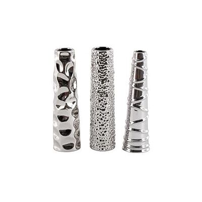 Deco 79 Wazon ceramiczny 3 różne 30,5 cm wys., szer. 7,6 cm 92553 Deco 79 Wazon ceramiczny 3 różne 30,5 cm wys., szer. 7,6 cm 92553
