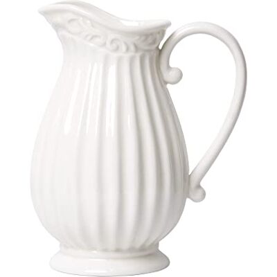 D'vine Dev Ceramiczny dzban, wazon do dekoracji domu, biały, 25 cm, VS-PT-1 D'vine Dev Ceramiczny dzban, wazon do dekoracji domu, biały, 25 cm, VS-PT-1