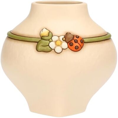 THUN Wazon z biedronką, średni, ceramiczny, kolekcja Country Bloom, 20 x 15,8 x 19,1 cm THUN Wazon z biedronką, średni, ceramiczny, kolekcja Country Bloom, 20 x 15,8 x 19,1 cm