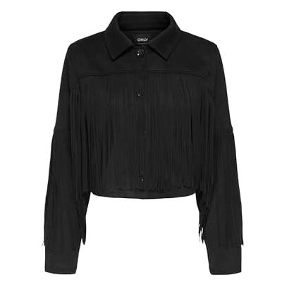 15354896-4823744 Only Onldiane Life Fringes damskie sztuczne zamszowe frędzle OTW, czarne, S, czarny, S 15354896-4823744 Only Onldiane Life Fringes damskie sztuczne zamszowe frędzle OTW, czarne, S, czarny, S