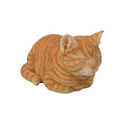 HI-LINE Gift Ltd Tabby śpiącego kota, pomarańczowa HI-LINE Gift Ltd Tabby śpiącego kota, pomarańczowa
