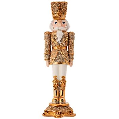 Regency International Diamentowa figurka bogatego dziadka do orzechów, 33 cm, żywica Regency International Diamentowa figurka bogatego dziadka do orzechów, 33 cm, żywica
