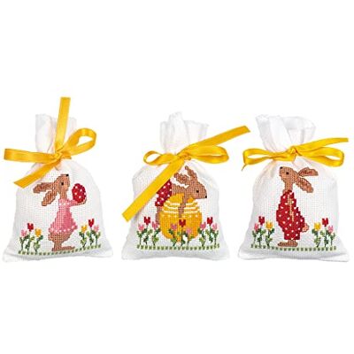 Vervaco Zestaw do Haftu Woreczki Zapachowe KRÓLIKI W TULIPANACH 3 szt. Haft Krzyżykowy Liczony 8 x 12 cm Zrób to Sam Zestaw Kreatywny dla Dorosłych Dekoracja domu DIY Cross Stitch Kit Vervaco Zestaw do Haftu Woreczki Zapachowe KRÓLIKI W TULIPANACH 3 szt. Haft Krzyżykowy Liczony 8 x 12 cm Zrób to Sam Zestaw Kreatywny dla Dorosłych Dekoracja domu DIY Cross Stitch Kit
