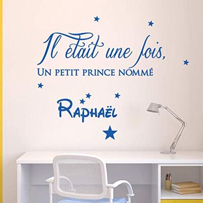 Ambiance Sticker Spersonalizowana naklejka z imieniem naklejka "Es war ein Prinz" dekoracja ścienna do pokoju dziecięcego 2 arkusze o wymiarach 20 x 40 cm i 40 x 25 cm granatowy Ambiance Sticker Spersonalizowana naklejka z imieniem naklejka "Es war ein Prinz" dekoracja ścienna do pokoju dziecięcego 2 arkusze o wymiarach 20 x 40 cm i 40 x 25 cm granatowy
