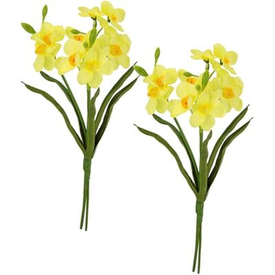Flair Flower Sztuczne narcyzy, wiosenne, sztuczne kwiaty, bukiety, aranżacje kwiatowe, dekoracja wiosenna, narcyz, dekoracja wielkanocna, na Wielkanoc, dekoracja stołu, roślina dekoracyjna, zestaw 2 Flair Flower Sztuczne narcyzy, wiosenne, sztuczne kwiaty, bukiety, aranżacje kwiatowe, dekoracja wiosenna, narcyz, dekoracja wielkanocna, na Wielkanoc, dekoracja stołu, roślina dekoracyjna, zestaw 2