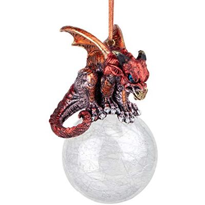 Design Toscano The Pensive Percher Dragon 2018 kolekcjonerska ozdoba świąteczna, żywica, pełny kolor, 9 cm, Boże Narodzenie Design Toscano The Pensive Percher Dragon 2018 kolekcjonerska ozdoba świąteczna, żywica, pełny kolor, 9 cm, Boże Narodzenie