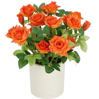 Flair Flower Dzikie różyczki w doniczce, 32 cm, sztuczne róże, sztuczne róże, sztuczna roślina, sztuczne jedwabne kwiaty, dekoracja na wesele, bukiet kwiatów, dekoracja stołu, dekoracja kwiatowa, kwiat dekoracyjny Flair Flower Dzikie różyczki w doniczce, 32 cm, sztuczne róże, sztuczne róże, sztuczna roślina, sztuczne jedwabne kwiaty, dekoracja na wesele, bukiet kwiatów, dekoracja stołu, dekoracja kwiatowa, kwiat dekoracyjny