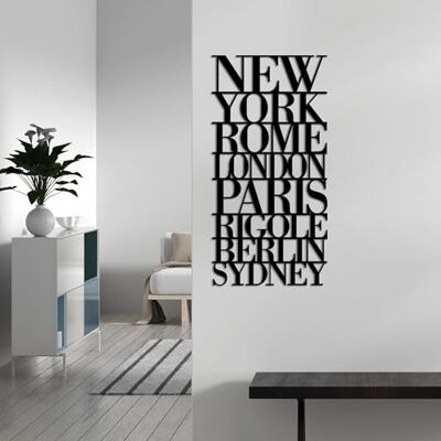 Wallity Stylowe, czarne dekoracyjne akcesoria ścienne, 70 x 35 cm, 100% metal (grubość 1,5 mm), łatwy montaż na ścianie, idealny do nowoczesnej dekoracji domu Wallity Stylowe, czarne dekoracyjne akcesoria ścienne, 70 x 35 cm, 100% metal (grubość 1,5 mm), łatwy montaż na ścianie, idealny do nowoczesnej dekoracji domu