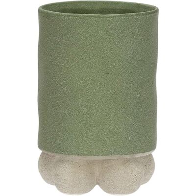 rituali domestici Wazon Deco średni ceramiczny nierównoważny, 13 x 13 cm, głębokość 20,2 cm, kolekcja Nierównoważny rituali domestici Wazon Deco średni ceramiczny nierównoważny, 13 x 13 cm, głębokość 20,2 cm, kolekcja Nierównoważny