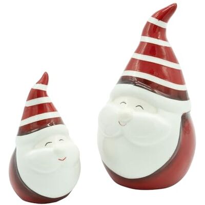 HEITMANN DECO Ceramiczna kula Mikołaj, zestaw 2 sztuk HEITMANN DECO Ceramiczna kula Mikołaj, zestaw 2 sztuk