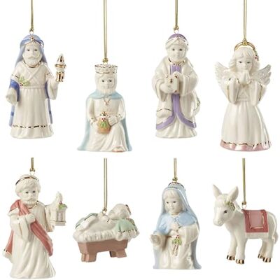Lenox Ozdoba szopka, porcelana, zestaw 8 sztuk, dekoracja domu, dekoracja domu Lenox Ozdoba szopka, porcelana, zestaw 8 sztuk, dekoracja domu, dekoracja domu
