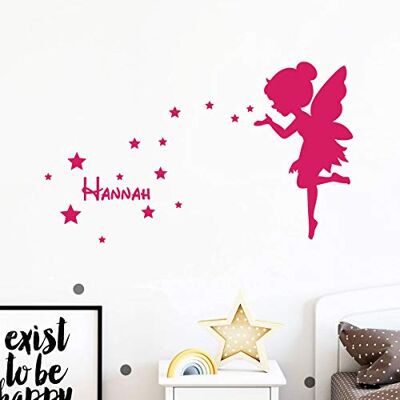 Ambiance Sticker Spersonalizowane naklejki z imieniem Naklejka na imię Dekoracja ścienna pokoju dziecięcego 2 deski 40 x 20 cm i 40 x 25 cm Fushia Ambiance Sticker Spersonalizowane naklejki z imieniem Naklejka na imię Dekoracja ścienna pokoju dziecięcego 2 deski 40 x 20 cm i 40 x 25 cm Fushia