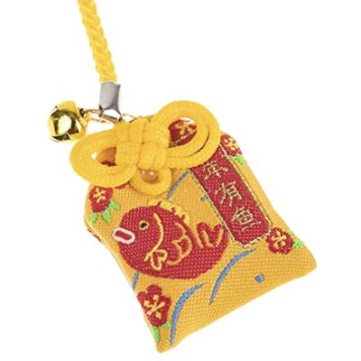 lachineuse Japoński karp Omamori Koi – przyciąga szczęście i dobrobyt – japoński talizman do zawieszenia – tradycyjny japoński amulet – żółty talizman – japoński prezent lachineuse Japoński karp Omamori Koi – przyciąga szczęście i dobrobyt – japoński talizman do zawieszenia – tradycyjny japoński amulet – żółty talizman – japoński prezent