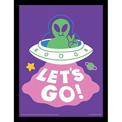 Pyramid Obinsun Print Framed Collector Edition (Let's Go UFO), 30 cm x 40 cm – oficjalny towar Pyramid Obinsun Print Framed Collector Edition (Let's Go UFO), 30 cm x 40 cm – oficjalny towar