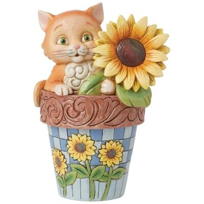 Enesco Heartwood Creek autorstwa Jim Shore kot w doniczce figurka Enesco Heartwood Creek autorstwa Jim Shore kot w doniczce figurka