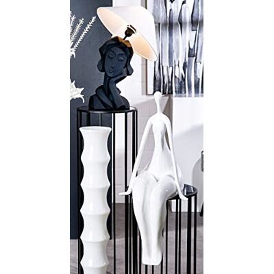 AlexandreHouse Figurka do siedzenia Edge, Woman Motif, Synthetic Resin, White, PU 1, L. 32 cm, W 36 cm, H 74 cm AlexandreHouse Figurka do siedzenia Edge, Woman Motif, Synthetic Resin, White, PU 1, L. 32 cm, W 36 cm, H 74 cm