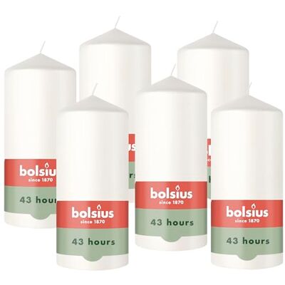 bolsius – Essentials – Gładka świeca pieńkowa – Biała – 13 cm – Bez oleju palmowego bolsius – Essentials – Gładka świeca pieńkowa – Biała – 13 cm – Bez oleju palmowego