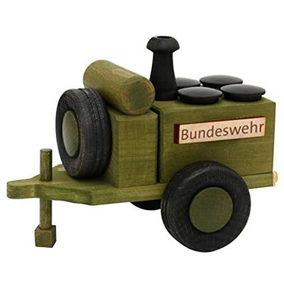 Dekohelden24 730314-A drewniana figurka na gulasz Bundeswehra w kolorze zielonym/czarnym, dł./szer./wys.: 18 x 11,5 x 13 cm, Dekohelden24 730314-A drewniana figurka na gulasz Bundeswehra w kolorze zielonym/czarnym, dł./szer./wys.: 18 x 11,5 x 13 cm,