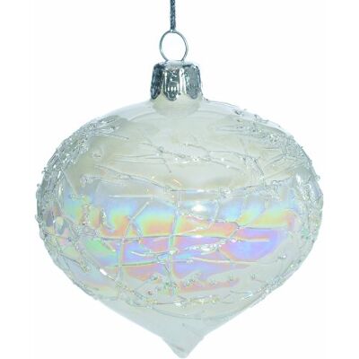 Jumi BS-867062 szklana dekoracja 9 x 8 x 8 cm, opalescent Jumi BS-867062 szklana dekoracja 9 x 8 x 8 cm, opalescent