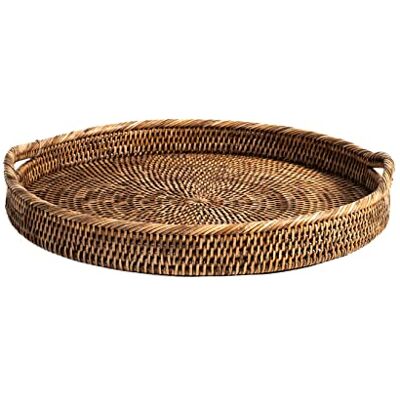 H&H okrągła taca rattanowa 42x5h cm H&H okrągła taca rattanowa 42x5h cm