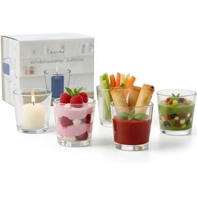 pajoma 09565B Świeczniki Na Świeczki Typu Tealight, Szkło, 12 Sztuk pajoma 09565B Świeczniki Na Świeczki Typu Tealight, Szkło, 12 Sztuk
