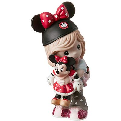Precious Moments Disney Showcase Girl Minnie Mouse Fan 191063 Figurka, jeden rozmiar, Multi Precious Moments Disney Showcase Girl Minnie Mouse Fan 191063 Figurka, jeden rozmiar, Multi
