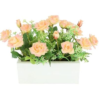 Flair Flower Dzikie różyczki w pudełku, 20 x 26 cm, dekoracyjne sztuczne róże, sztuczne róże, sztuczna roślina, ozdoba na grób, sztuczny jedwabny kwiat, dekoracja weselna, dekoracja stołu, dekoracja kwiatowa Flair Flower Dzikie różyczki w pudełku, 20 x 26 cm, dekoracyjne sztuczne róże, sztuczne róże, sztuczna roślina, ozdoba na grób, sztuczny jedwabny kwiat, dekoracja weselna, dekoracja stołu, dekoracja kwiatowa