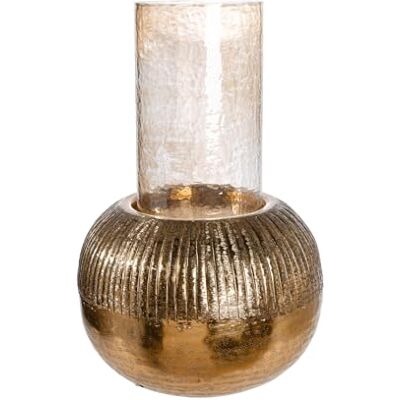 Casablanca modernes Design Casablanca świecznik Haley z aluminium ryflowany okrągły cylindryczny złoty wysokość 46 cm x Ø 26 cm Casablanca modernes Design Casablanca świecznik Haley z aluminium ryflowany okrągły cylindryczny złoty wysokość 46 cm x Ø 26 cm