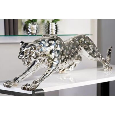 AlexandreHouse Figurki, Cheetah, żywica syntetyczna, kolor srebrny, PU 1, L. 47 cm, W 145 cm, wys. 31 cm AlexandreHouse Figurki, Cheetah, żywica syntetyczna, kolor srebrny, PU 1, L. 47 cm, W 145 cm, wys. 31 cm