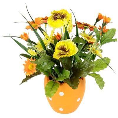 Flair Flower Sztuczne kwiaty, stokrotki w doniczce, jajko, 22 cm, dekoracja wielkanocna, jajko wielkanocne, dekoracja stołu, dekoracja wielkanocna, sztuczne kwiaty wiosenne, dekoracja mini kwiaty, Flair Flower Sztuczne kwiaty, stokrotki w doniczce, jajko, 22 cm, dekoracja wielkanocna, jajko wielkanocne, dekoracja stołu, dekoracja wielkanocna, sztuczne kwiaty wiosenne, dekoracja mini kwiaty,