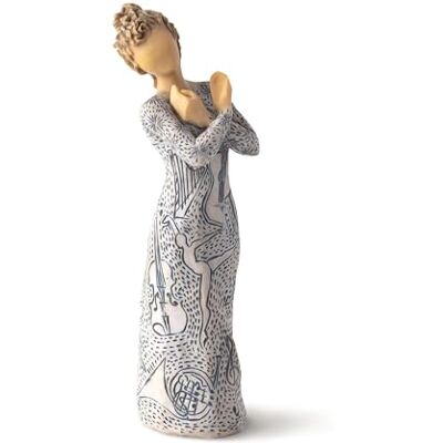 Willow Tree Music Speaks (jaśniejsza skóra), rzeźbiona ręcznie malowana figura, niebieska, wysokość 18 cm Willow Tree Music Speaks (jaśniejsza skóra), rzeźbiona ręcznie malowana figura, niebieska, wysokość 18 cm
