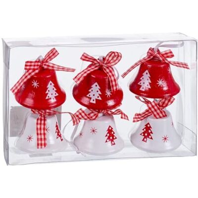 BigBuy Christmas Ozdoba Świąteczna Biały Dzwon 4,5 cm (6 Sztuk) BigBuy Christmas Ozdoba Świąteczna Biały Dzwon 4,5 cm (6 Sztuk)
