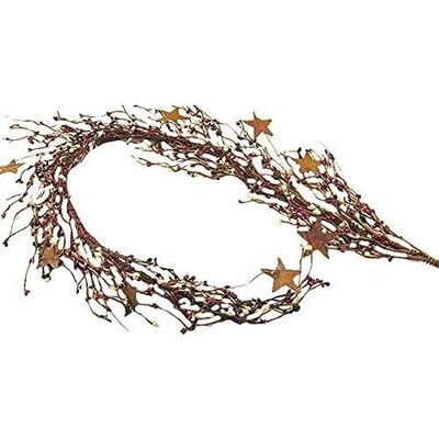 CWI Gifts Girlanda Country Mix Pip Berry, 101 cm W/Płaskie Gwiazdy CWI Gifts Girlanda Country Mix Pip Berry, 101 cm W/Płaskie Gwiazdy