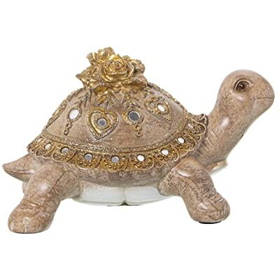 AlexandreHouse Żywiczna figurka brązowa tortua/dorada, 17 x 12 x 10 cm AlexandreHouse Żywiczna figurka brązowa tortua/dorada, 17 x 12 x 10 cm