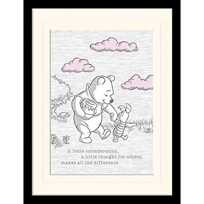 Disney Kubuś Puchatek A Little Consideration zamontowany i oprawiony 30 x 40 cm nadruk, wielokolorowy Disney Kubuś Puchatek A Little Consideration zamontowany i oprawiony 30 x 40 cm nadruk, wielokolorowy