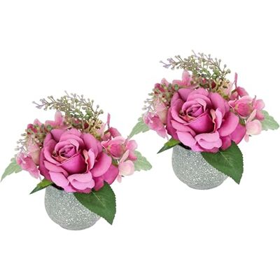 Flair Flower Sztuczne kwiaty w doniczce, hortensja, zestaw 2 sztuk, 19 cm, na wesele, dekoracja stołu, dekoracja weselna, sztuczna roślina, dekoracja stołu, dekoracja stołu Flair Flower Sztuczne kwiaty w doniczce, hortensja, zestaw 2 sztuk, 19 cm, na wesele, dekoracja stołu, dekoracja weselna, sztuczna roślina, dekoracja stołu, dekoracja stołu