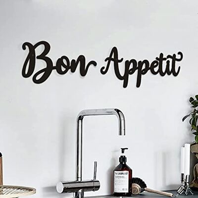 Qmetalart Bon Appetit dekoracja ścienna 'Bon Appetit' metalowy znak ścienny dom wiejski kuchnia sztuka ścienna jadalnia gotowanie wiszące znaki parapetówka prezent Qmetalart Bon Appetit dekoracja ścienna 'Bon Appetit' metalowy znak ścienny dom wiejski kuchnia sztuka ścienna jadalnia gotowanie wiszące znaki parapetówka prezent